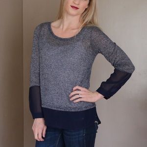 SALE! Pleione Navy Layered Sweater